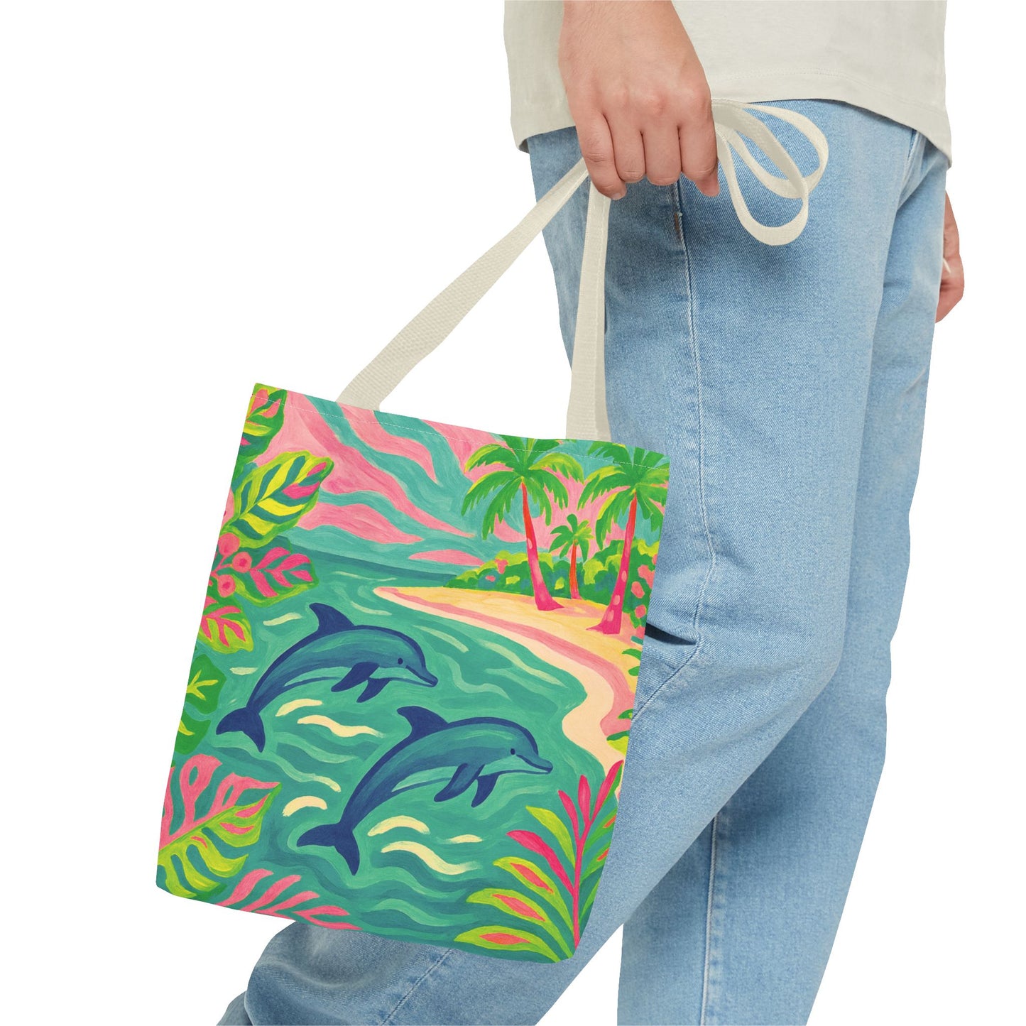 Jumping Dolphins Tote Bag - 3 Sizes