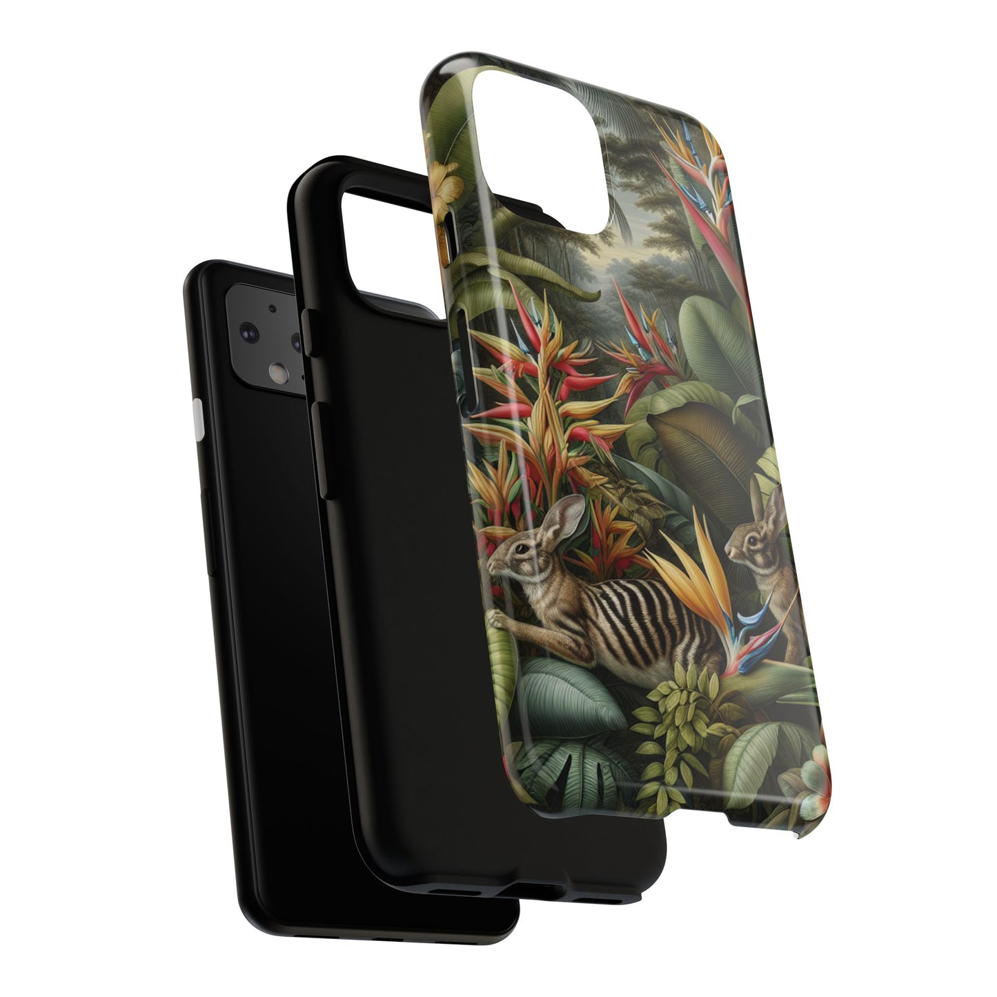 Rainforest Rabbit Outing Phone Case - Tough Cases with Summer Vibe