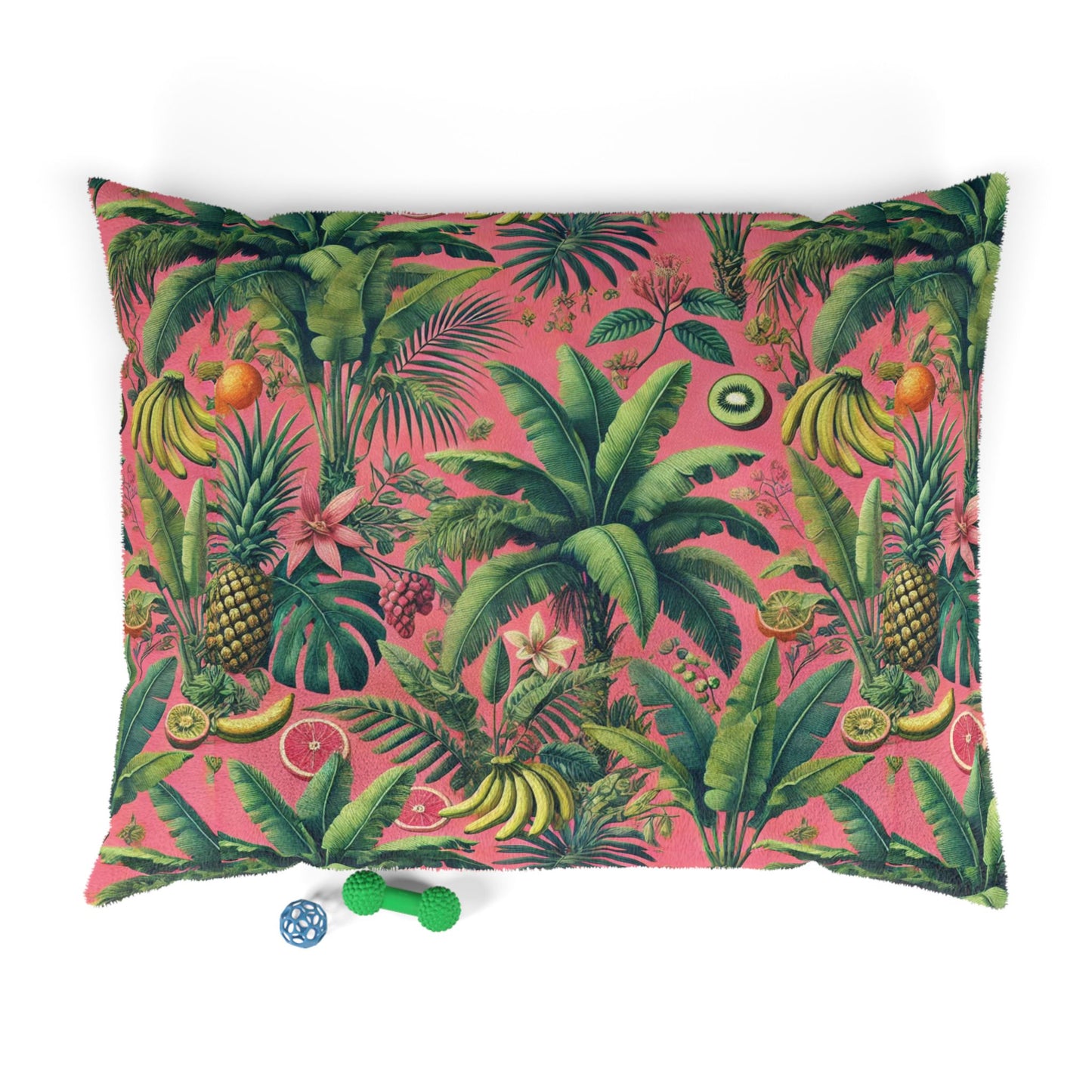 Pet Bed - Cozy and Fun Dog or Cat Bed for Beach Lovers / More Tropical Fruit, Coral