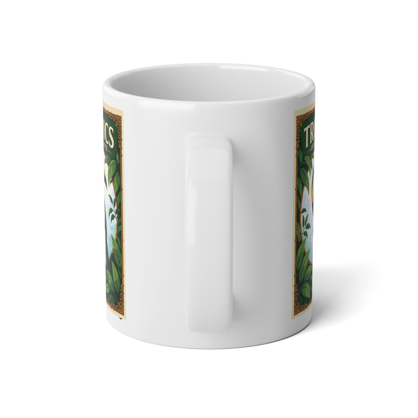 Jumbo Mug, 20oz, Parrot Poster TLCoffee Logo | Tropical Coffee Cup