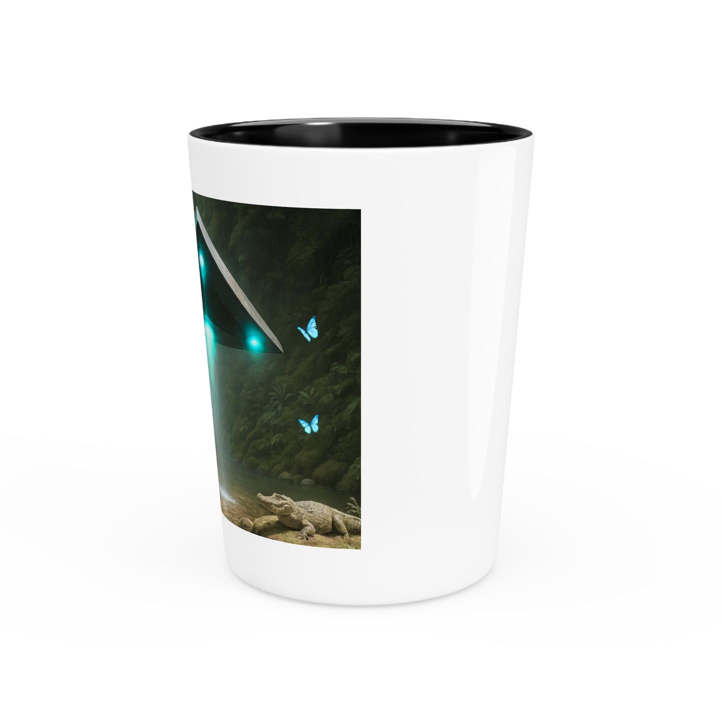 Shot Glass - UFO and Waterfall