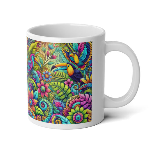 Jumbo Mug, 20oz, Rainforest Music | Tropical Coffee Cup