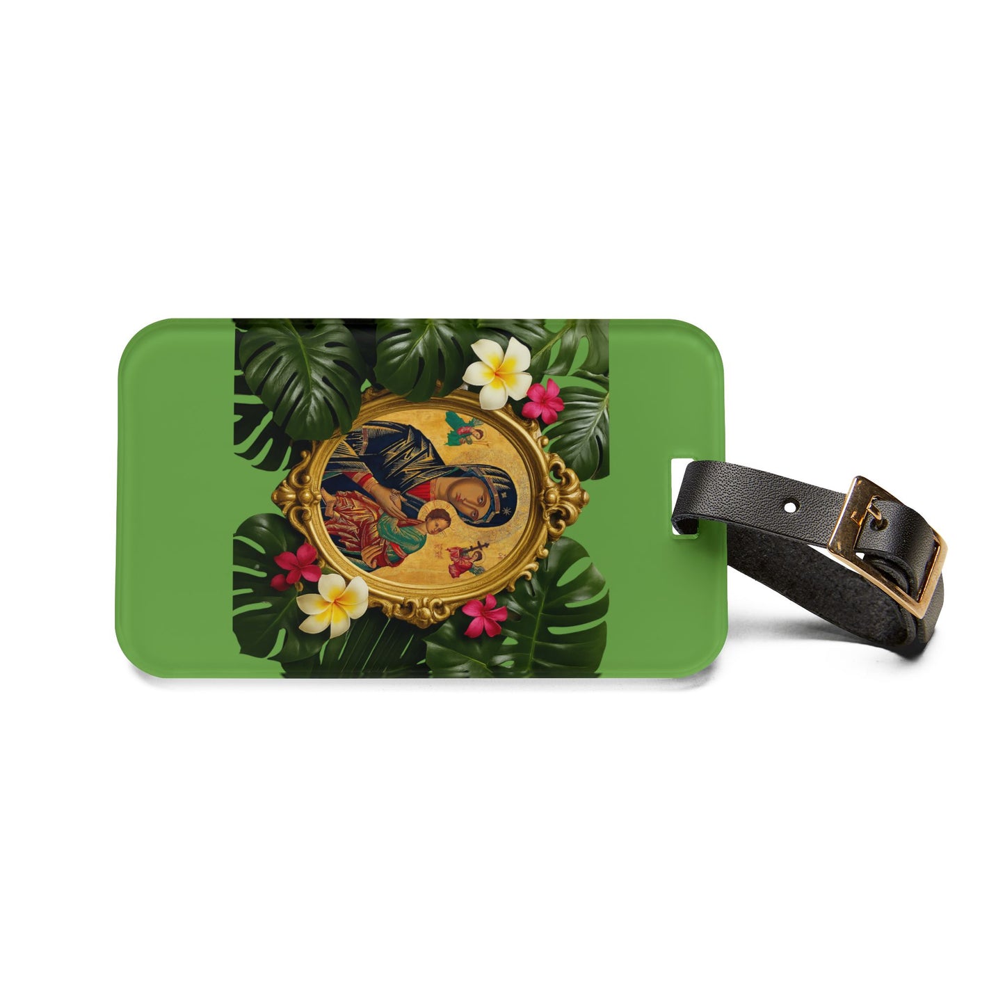 Luggage Tag - Our Lady of Perpetual Help, Green