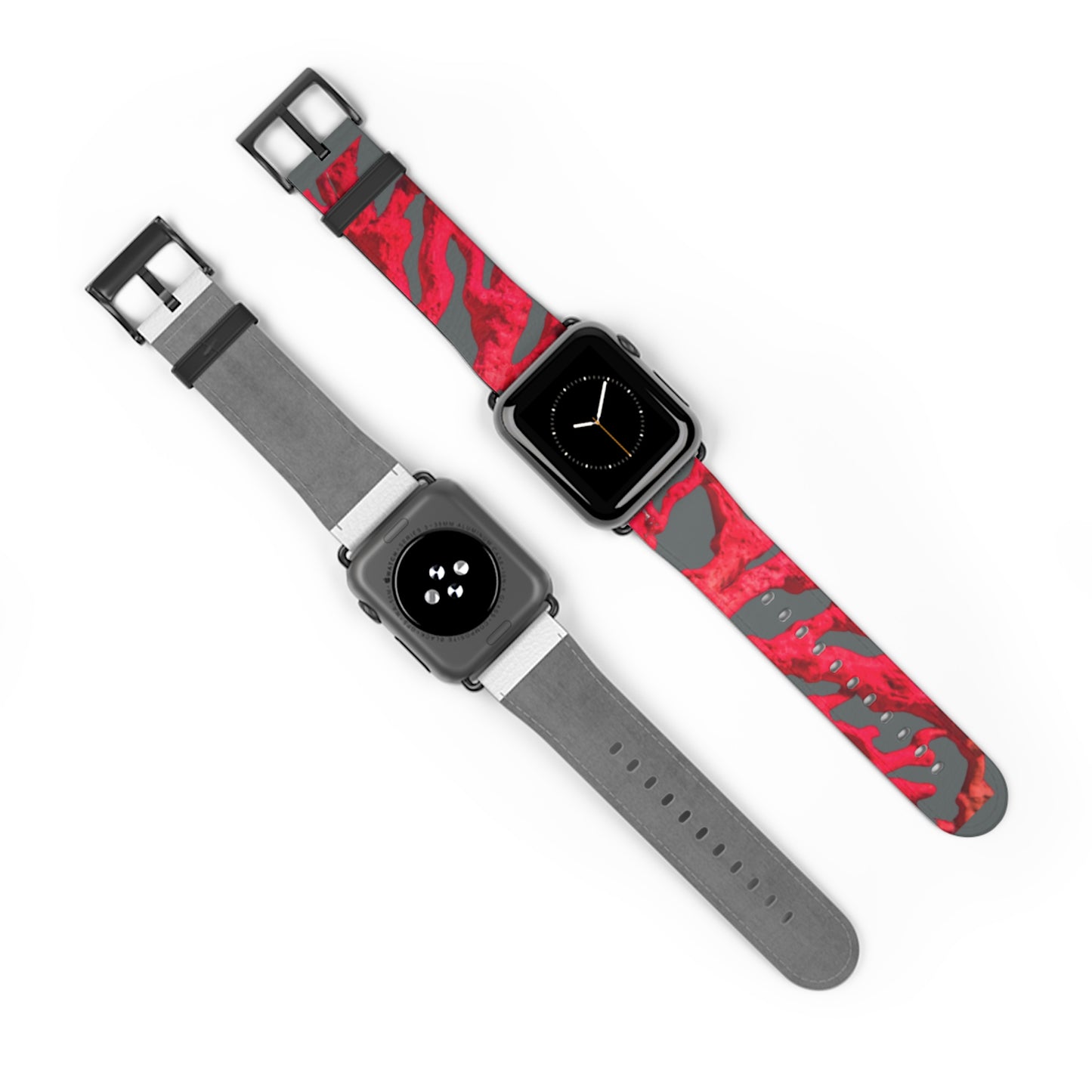 Apple Watch Band - Red Coral, dark grey background