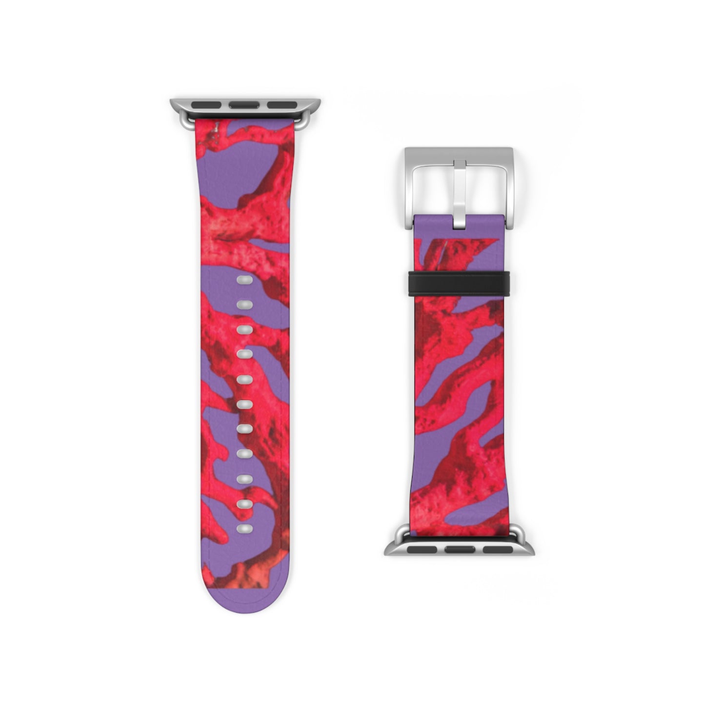 Apple Watch Band - Red Coral, purple background