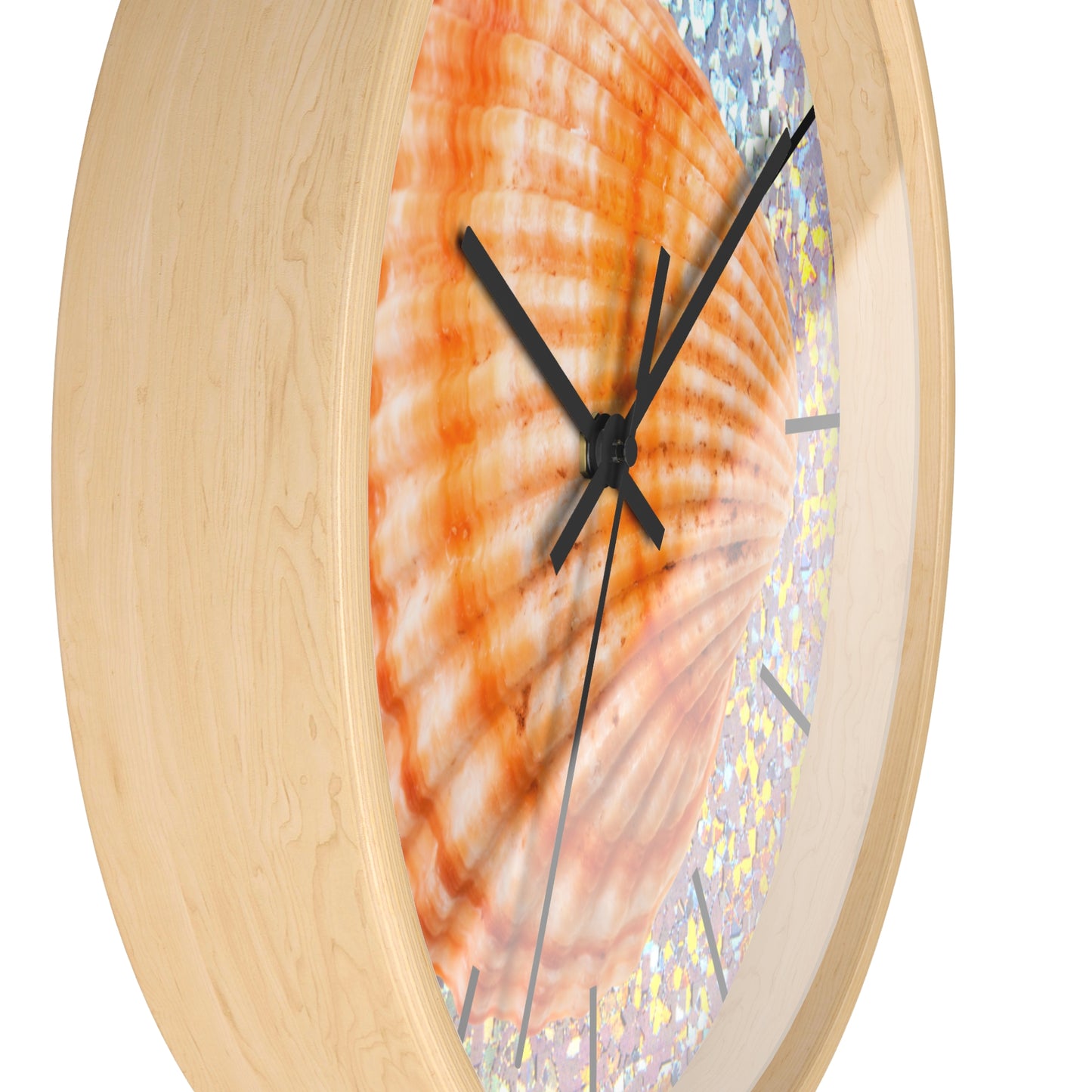 Wall Clock, Disco Orange Scallop, Hands/Base Variants