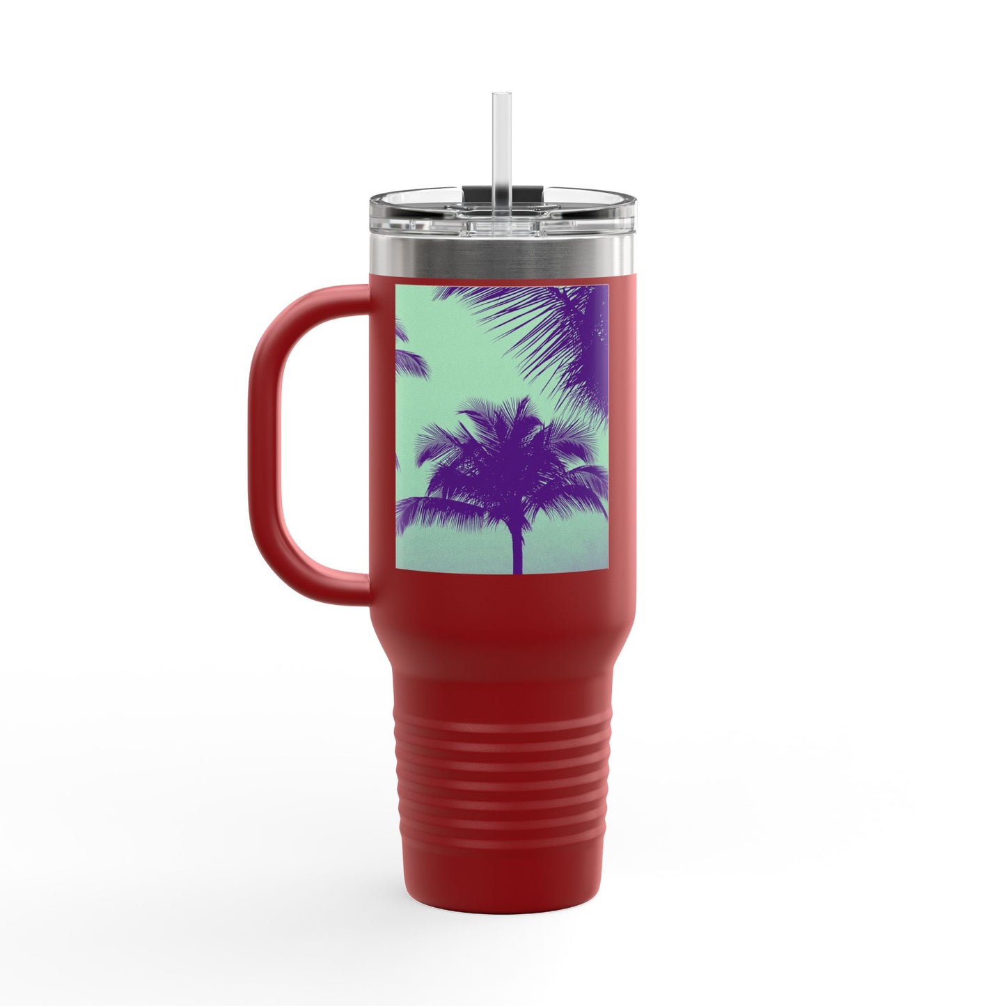 Insulated Travel Mug, 40oz / Palm Glow Minty - Perfect for Outdoor Adventures