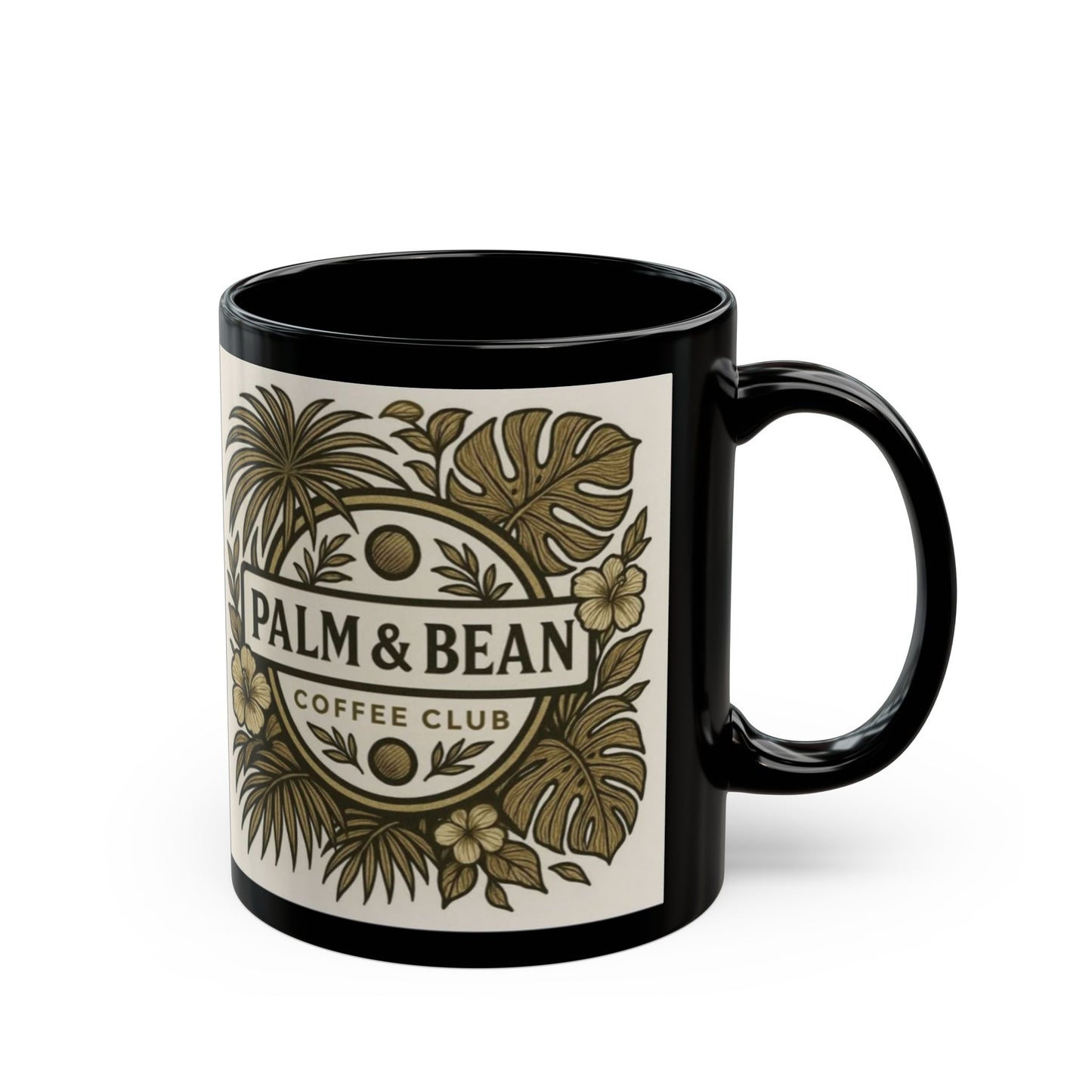 Black Coffee Mug - Palm & Bean Coffee Club