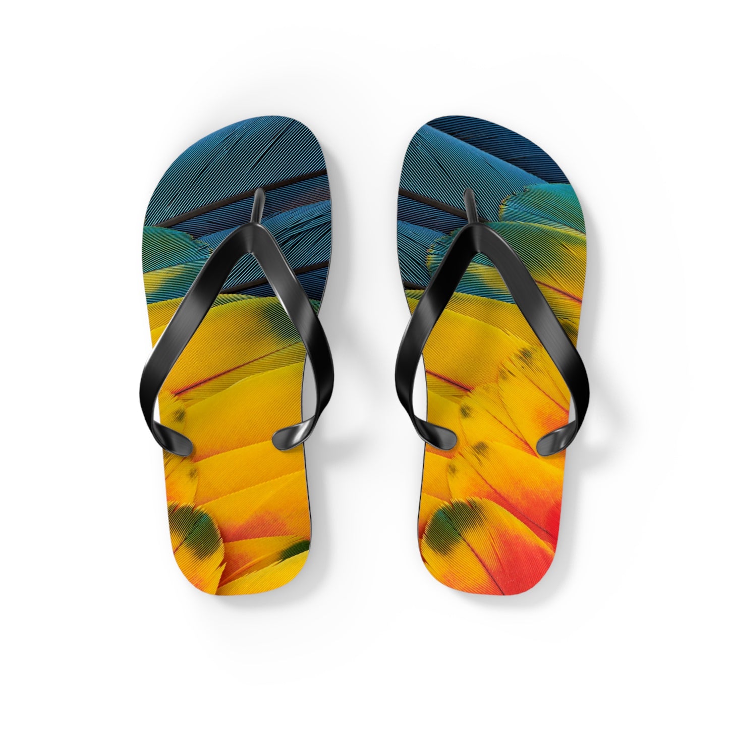 Flip Flops - Macaw Feathers