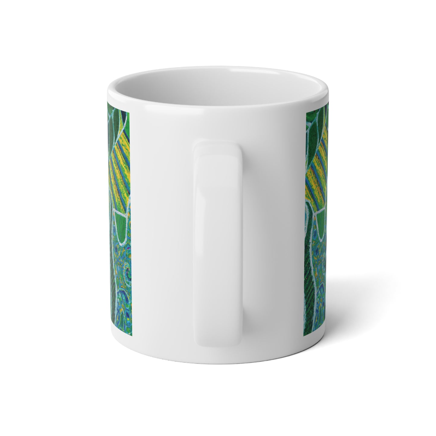 Jumbo Mug, 20oz, Amazon Whimsy Green | Tropical Coffee Cup