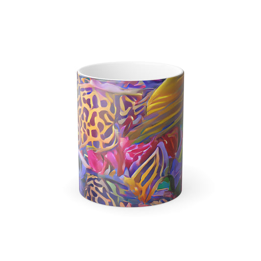 Color Morphing Mug, 11oz, Busy Coral Reef