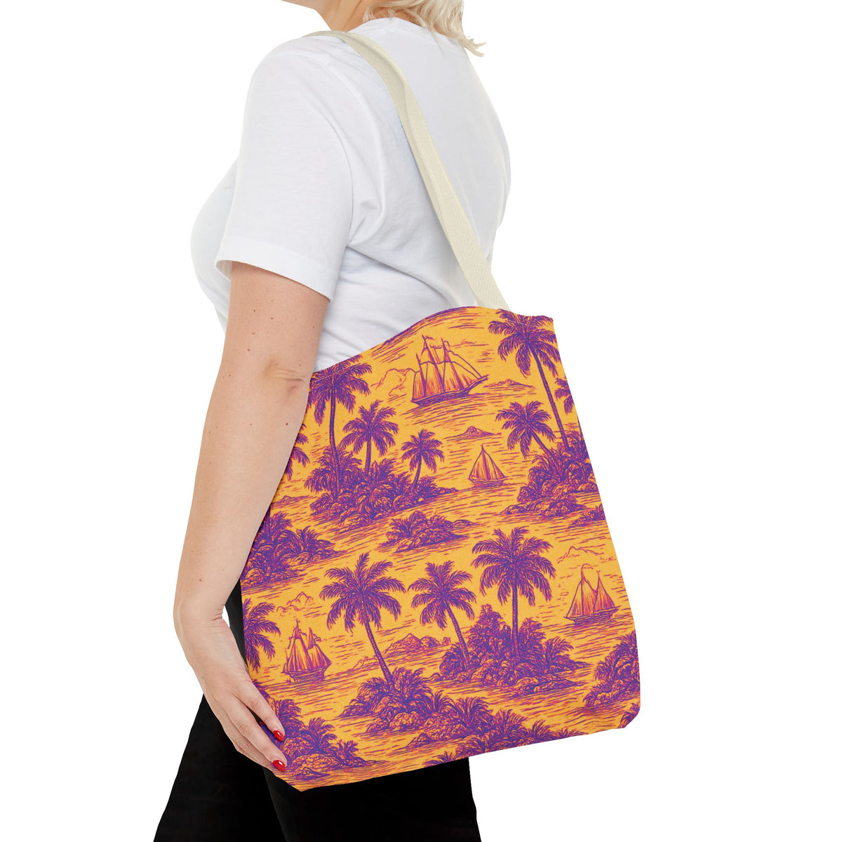 Faraway Toile/Pop Tote Bag - 3 Sizes