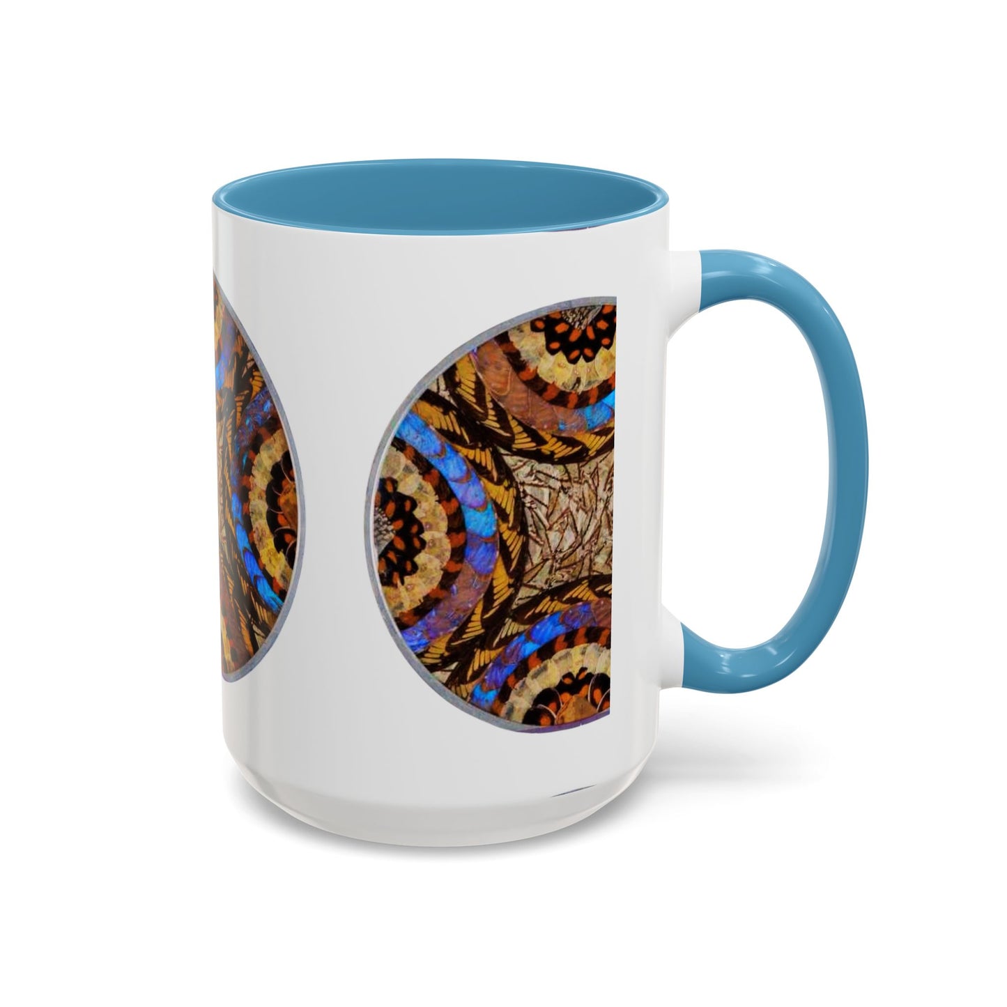 Accent Coffee Mug (11, 15oz), 8 Colors - Real Butterfly Wings Plate #3