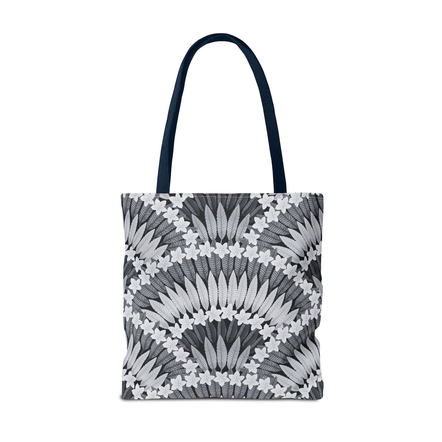 Plumeria and Palms BlackTote Bag - 3 Sizes