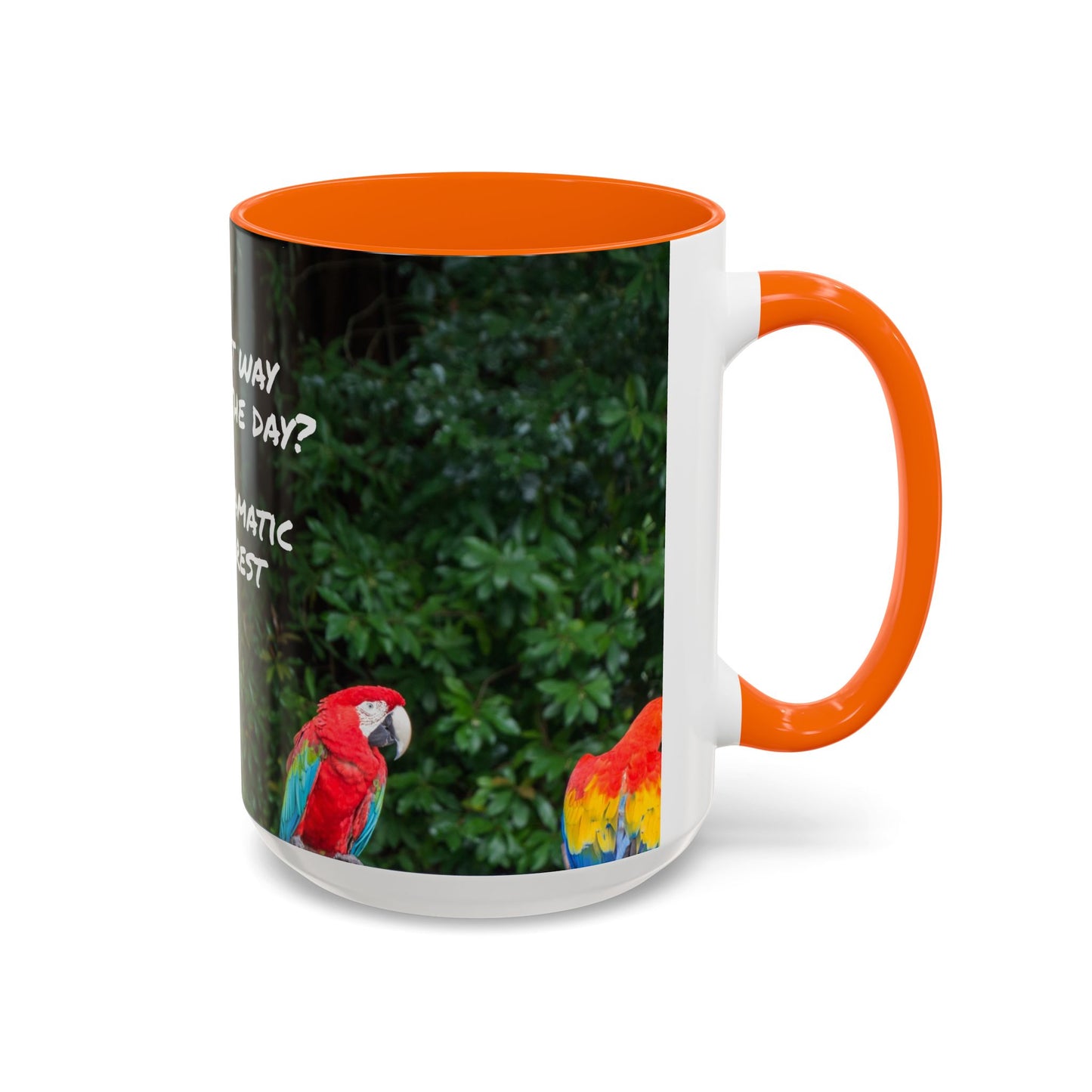 Parrot Accent Coffee Mug (11, 15oz), 8 Colors - Dramatic Disinterest