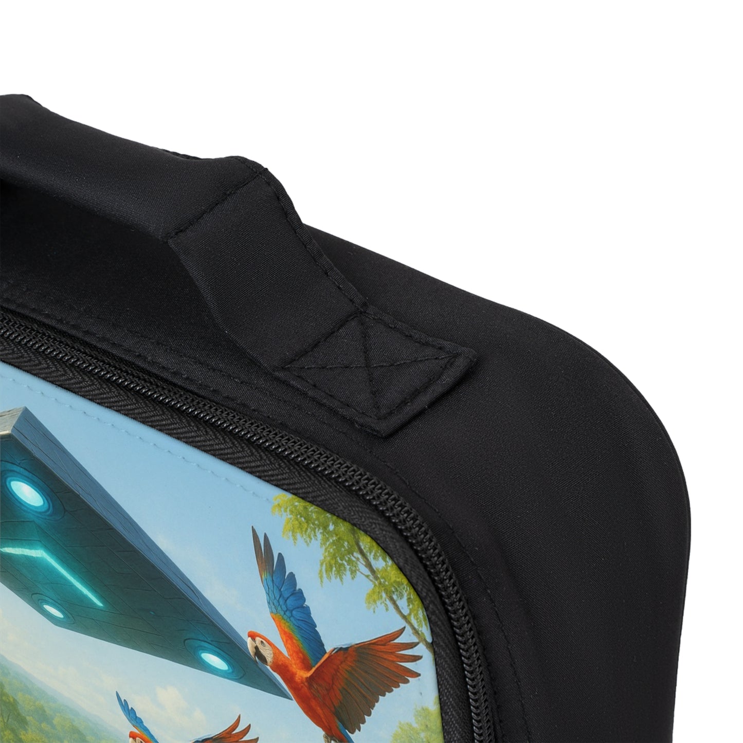 UFO and Macaws Lunch Bag - Eco-Friendly Insulated Tote, Adult and Child Lunchbox