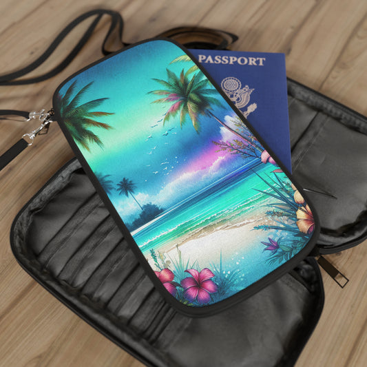 Passport Wallet – Perfect for Travelers & Adventurers / Morning Beach