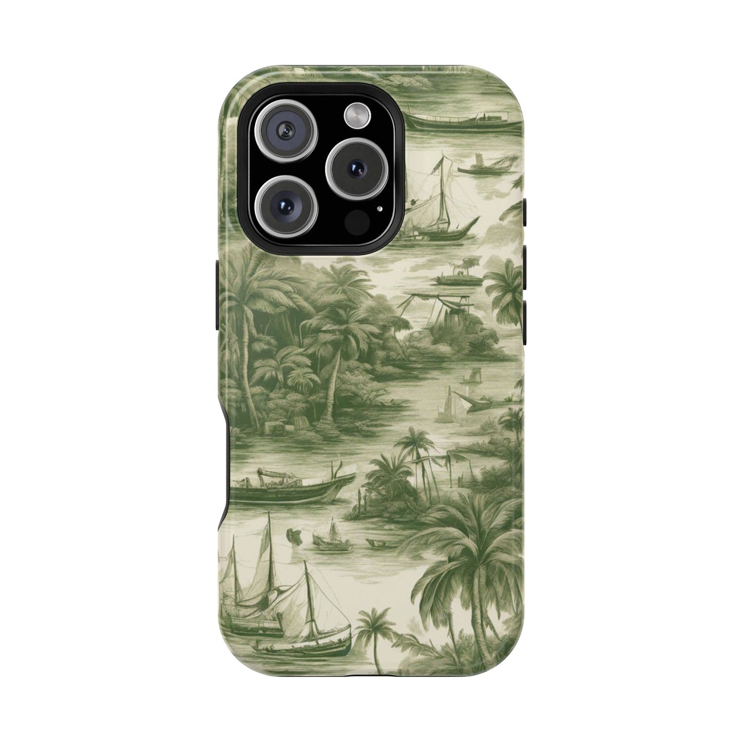 Magnetic Tough Cases, Tropical Toile #1, Green, Various Models