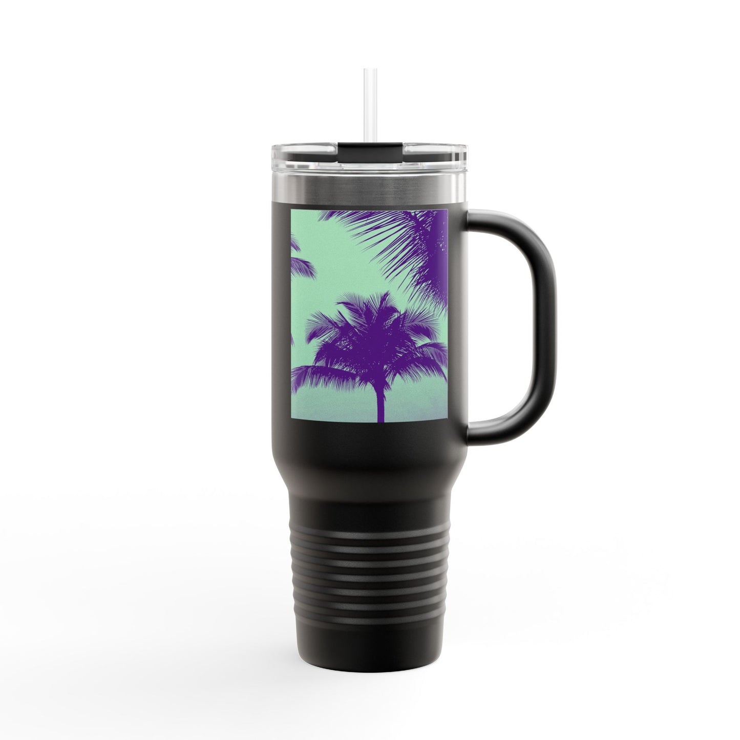 Insulated Travel Mug, 40oz / Palm Glow Minty - Perfect for Outdoor Adventures