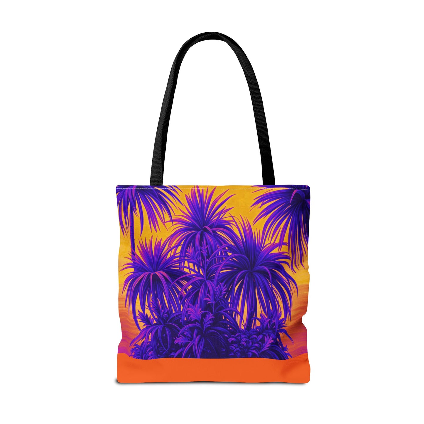 Tiny Palm Island Pop/Orange Tote Bag - 3 Sizes