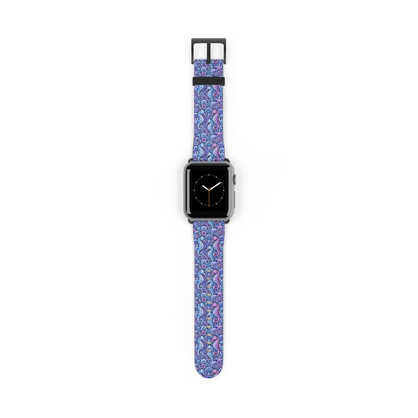 Apple Watch Band - Tropical Seahorse Trio, Blue