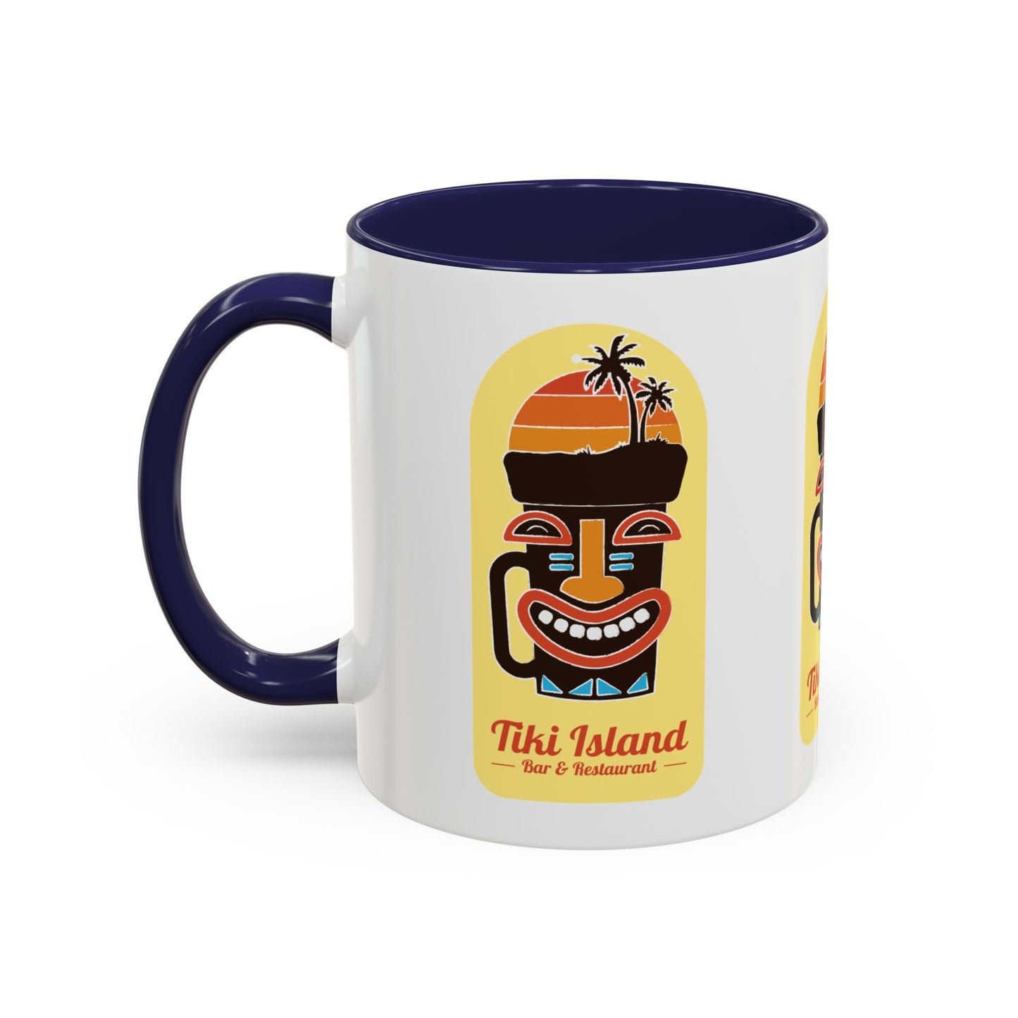 Copy of Tiki Island Accent Coffee Mug, 8 Colors - Fun Tropical Drinkware for Beach Vibes, Yellow