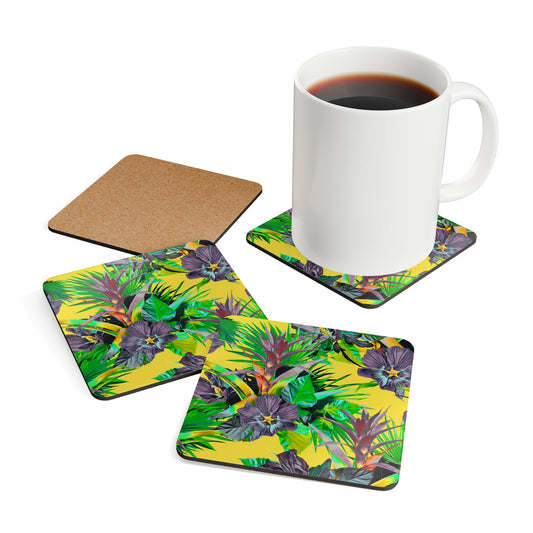 Coaster Set - Plant=Palooza, yellow