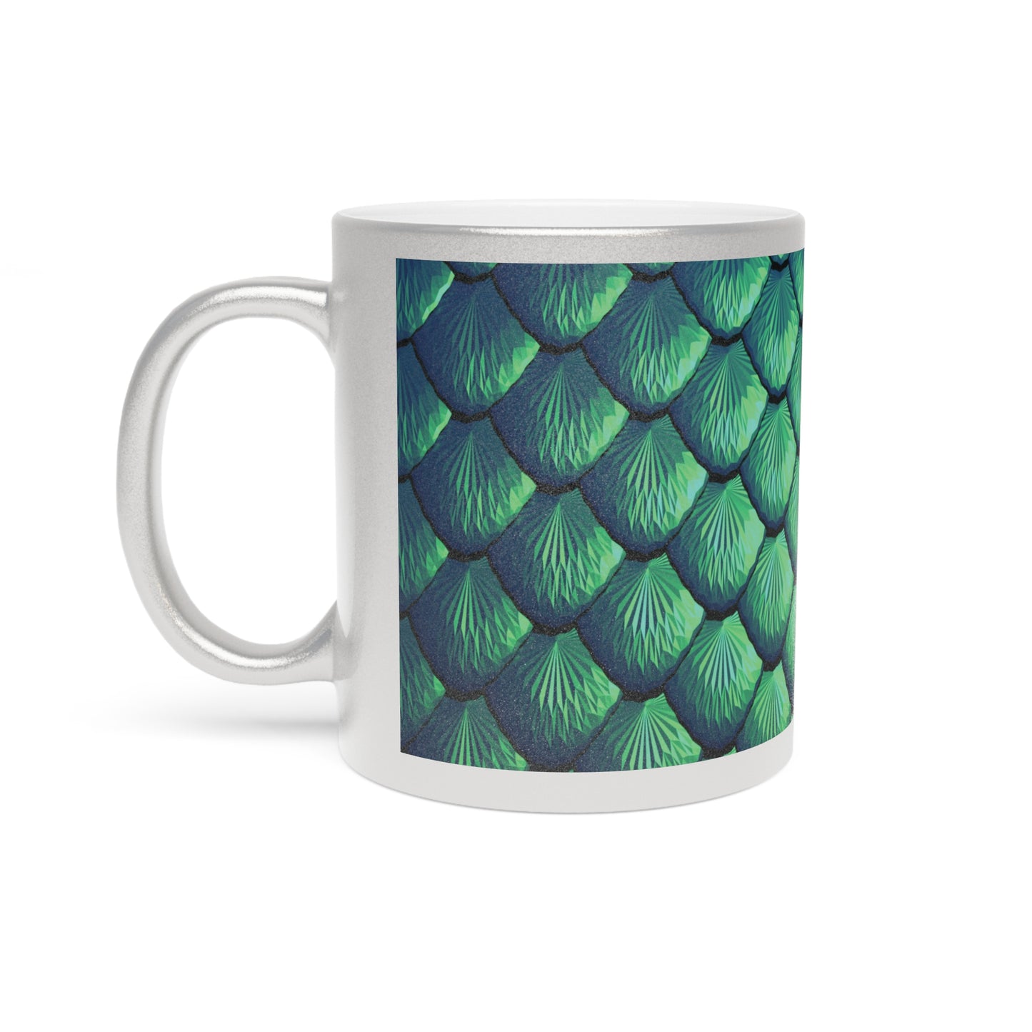 Tropical Metallic Mug, Gold or Silver - Pretty Mermaid Tail