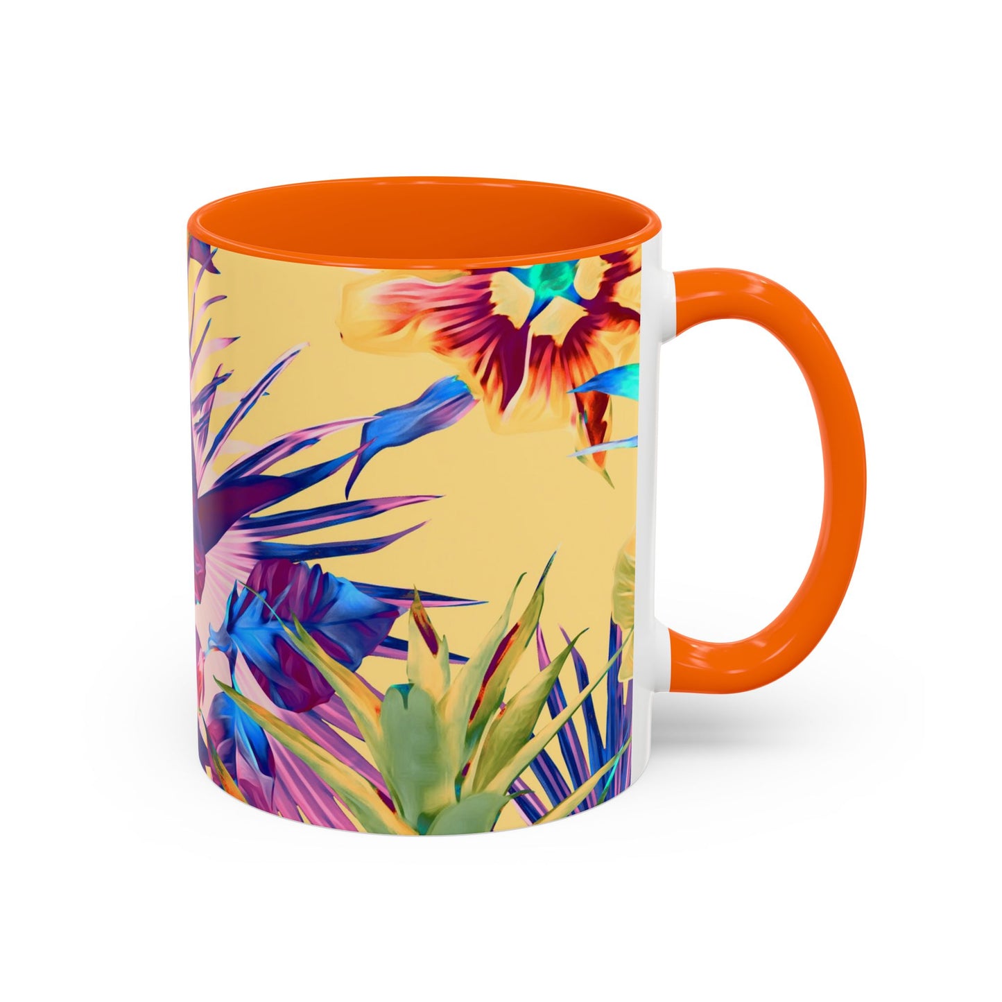 Accent Coffee Mug (11, 15oz), Plant Palooza, orange sherbet / Various Colors