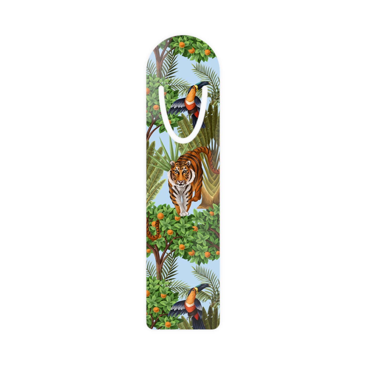 Bookmark - Aluminum, Tiger Haven Toile Blue