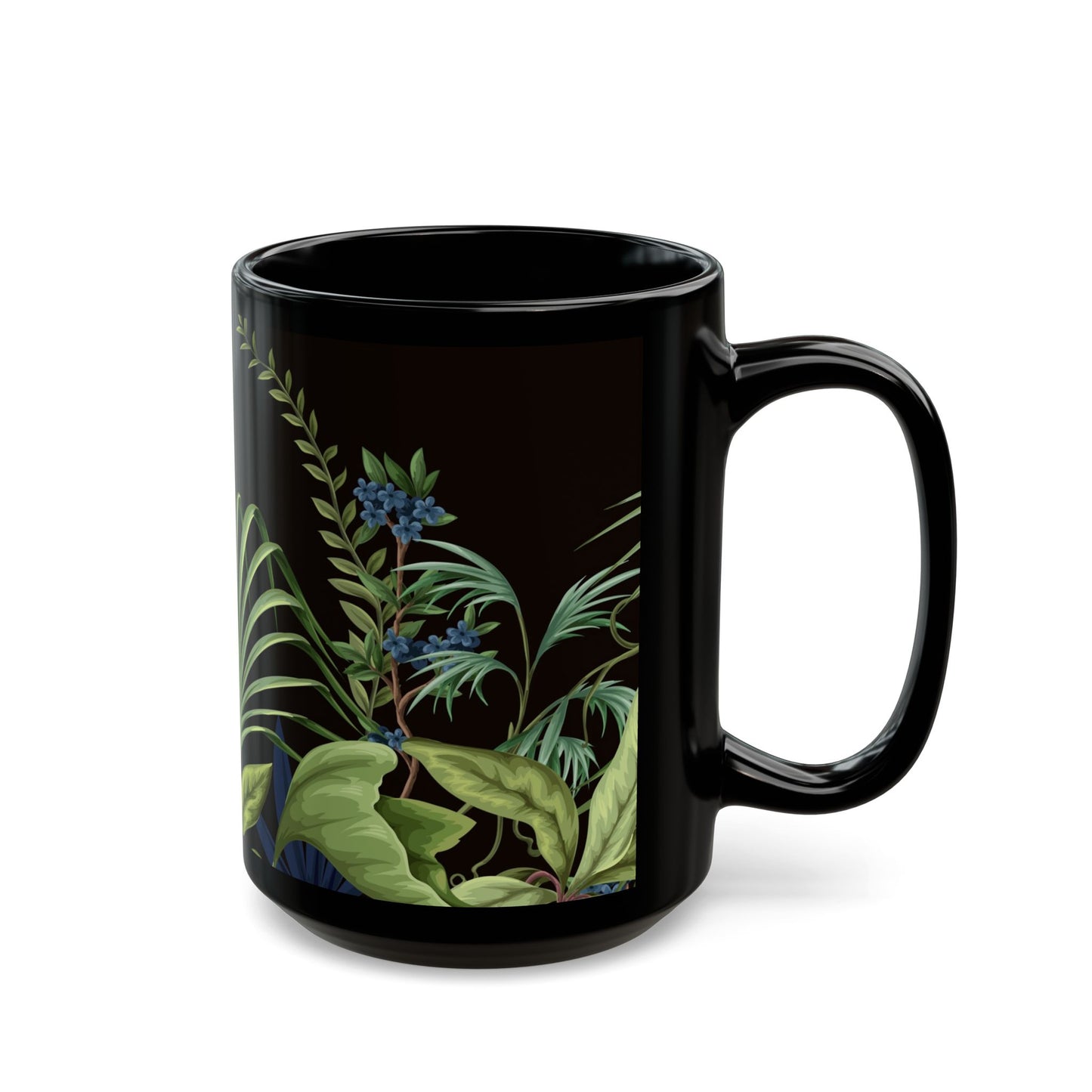 Midnight Jungle Black Coffee Mug