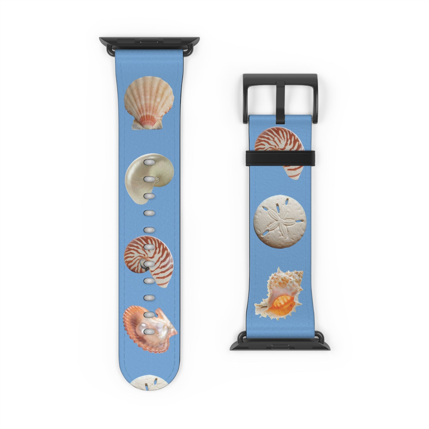 Apple Watch Band - Mixed REAL Seashells/Lt. Blue