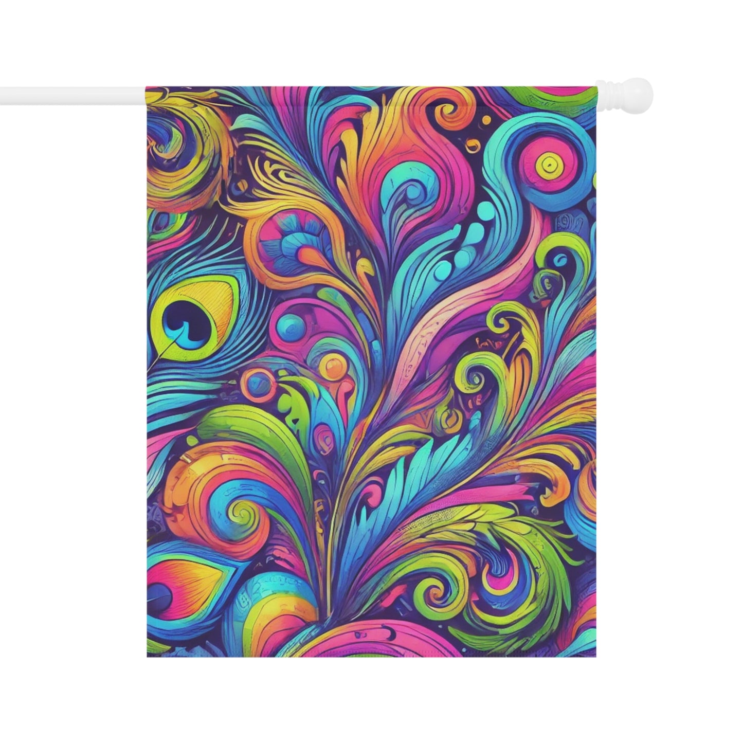 Tropical Garden Flag - Perfect for Outdoor Decor / Feather Currents Pop