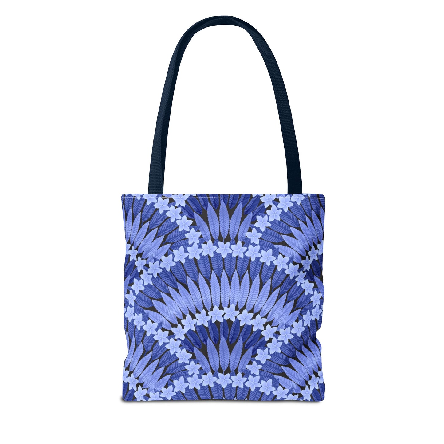 Plumeria and Palms Blue Tote Bag - 3 Sizes