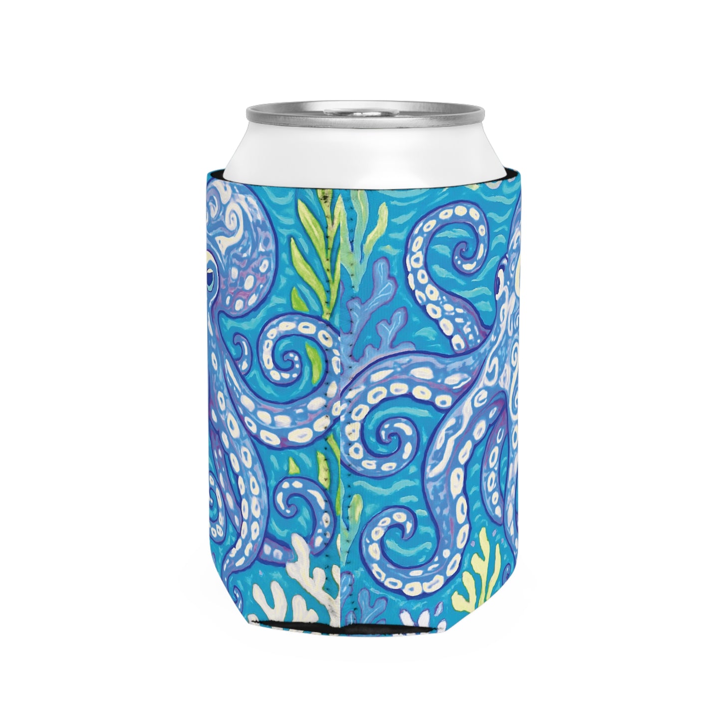 Octopus Kraken Joe/Blue Can Cooler Sleeve - Perfect for Outdoor Picnics