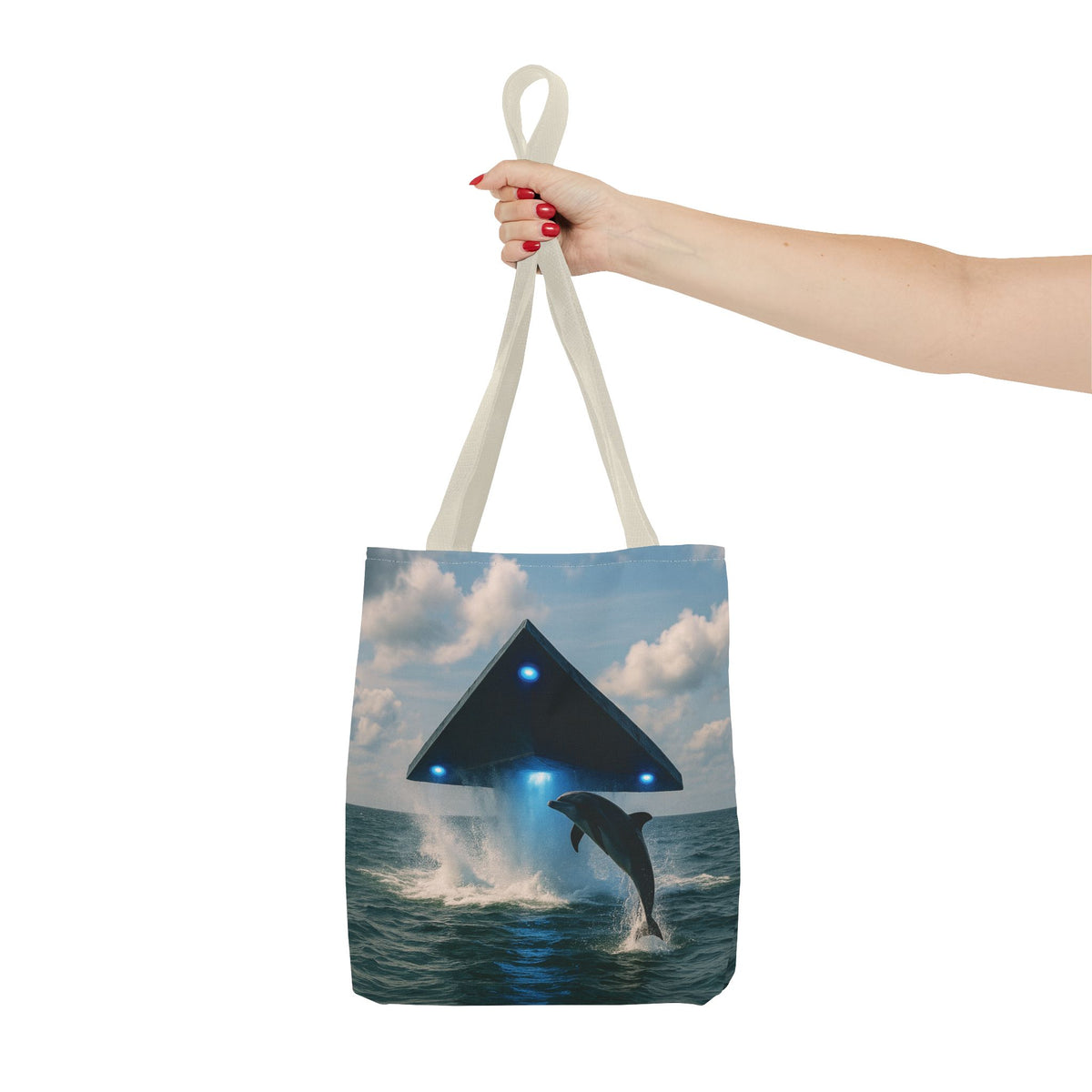 UFO and Dolphiin Tote Bag - 3 Sizes