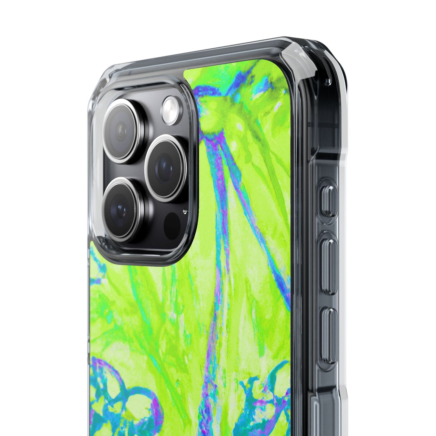 Tropical Doodles/Lime Magnetic Clear Phone Case, Many Models