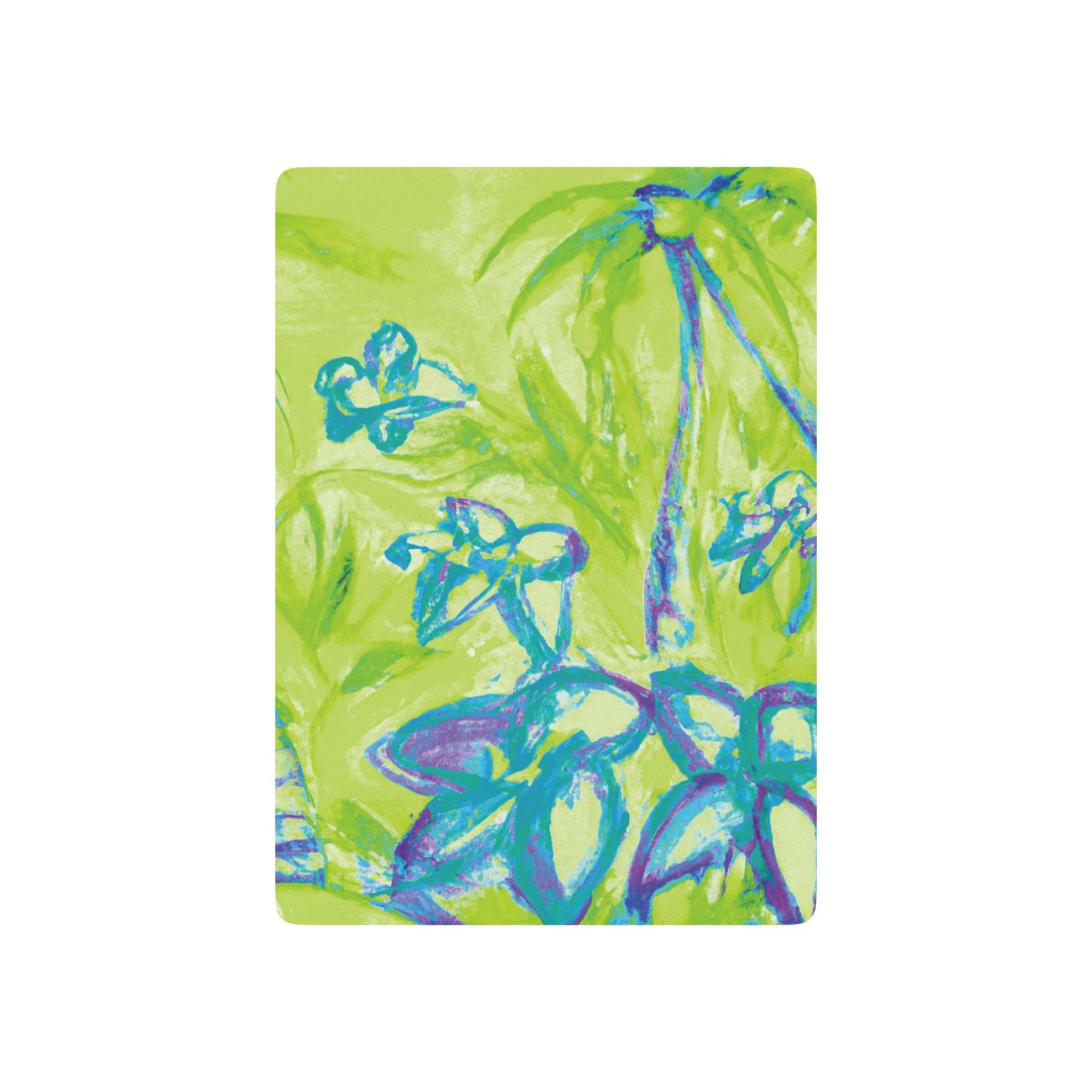 Poker Playing Cards - Tropical Doodles, Lime