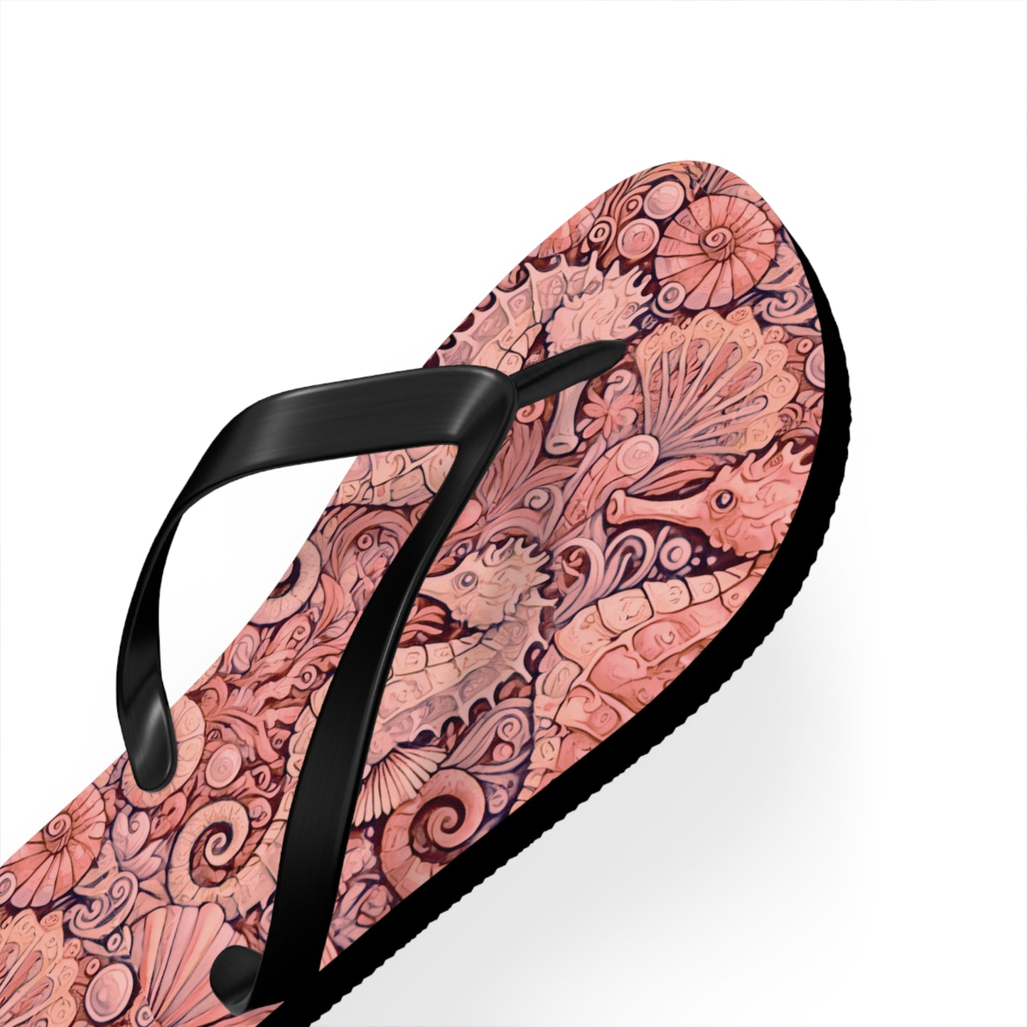 Flip Flops - Seahorses/Red