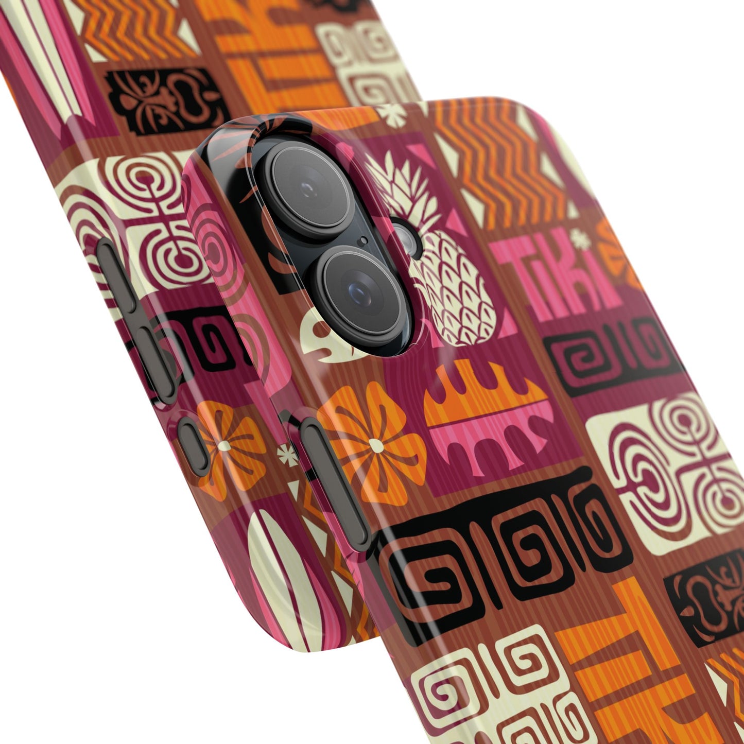 Slim Phone Cases - Tiki Poster Pink/Orange