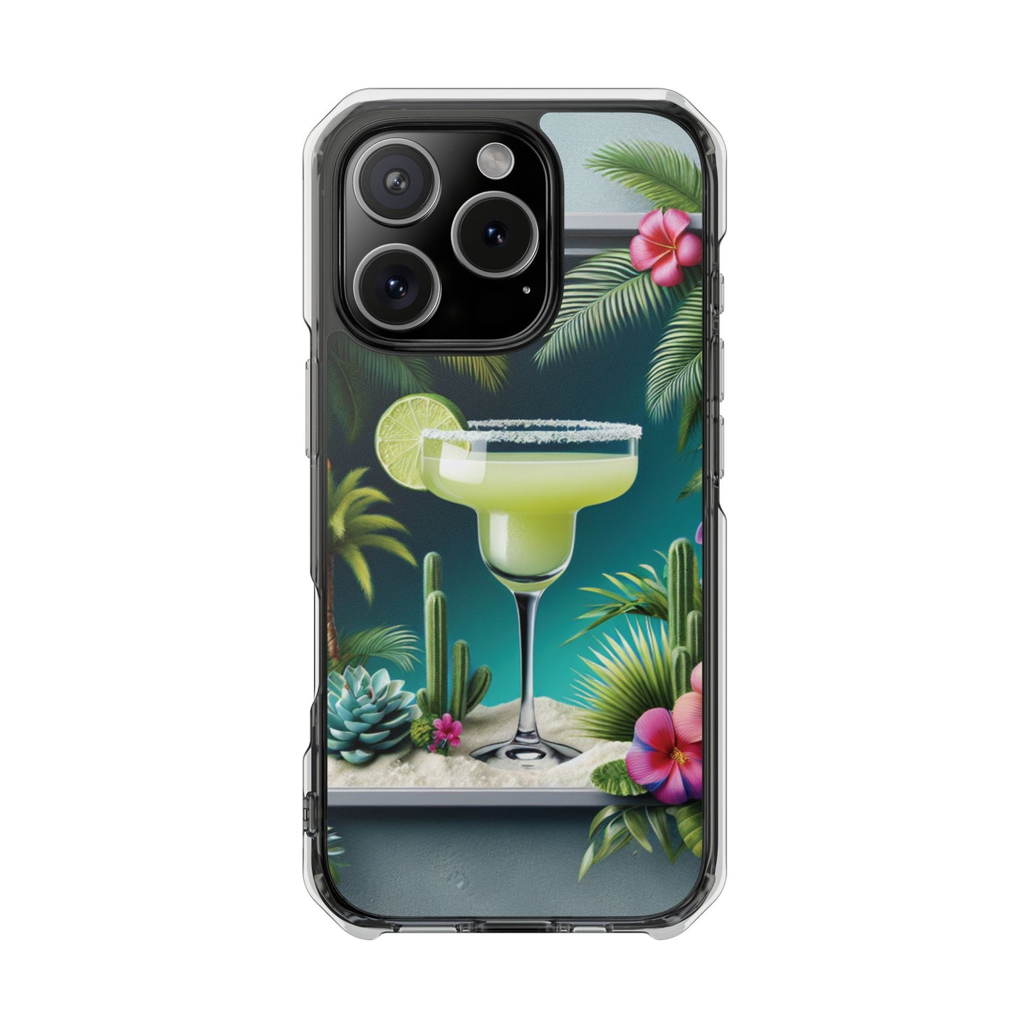 Tropical Margarita Magnetic Clear Phone Case, Many Models