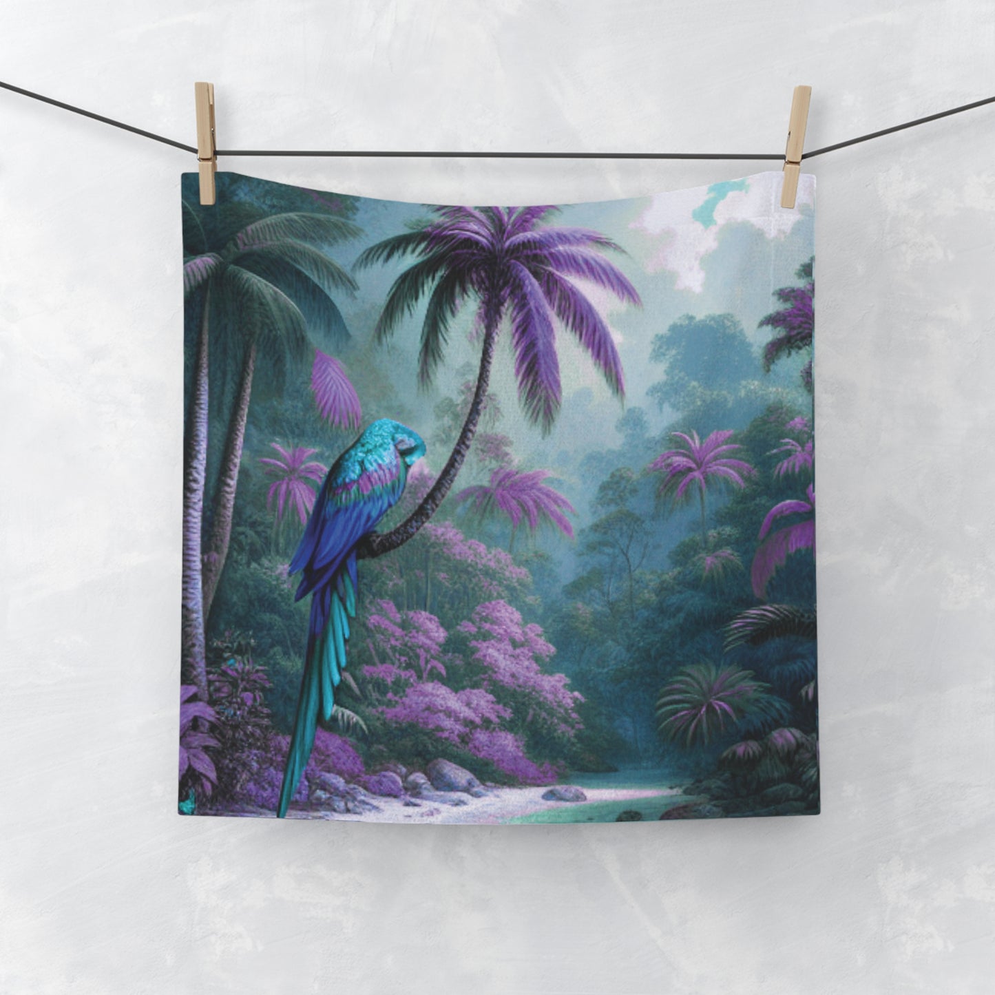 Face Towel - Sleeping Beauty Parrot/Fantasy