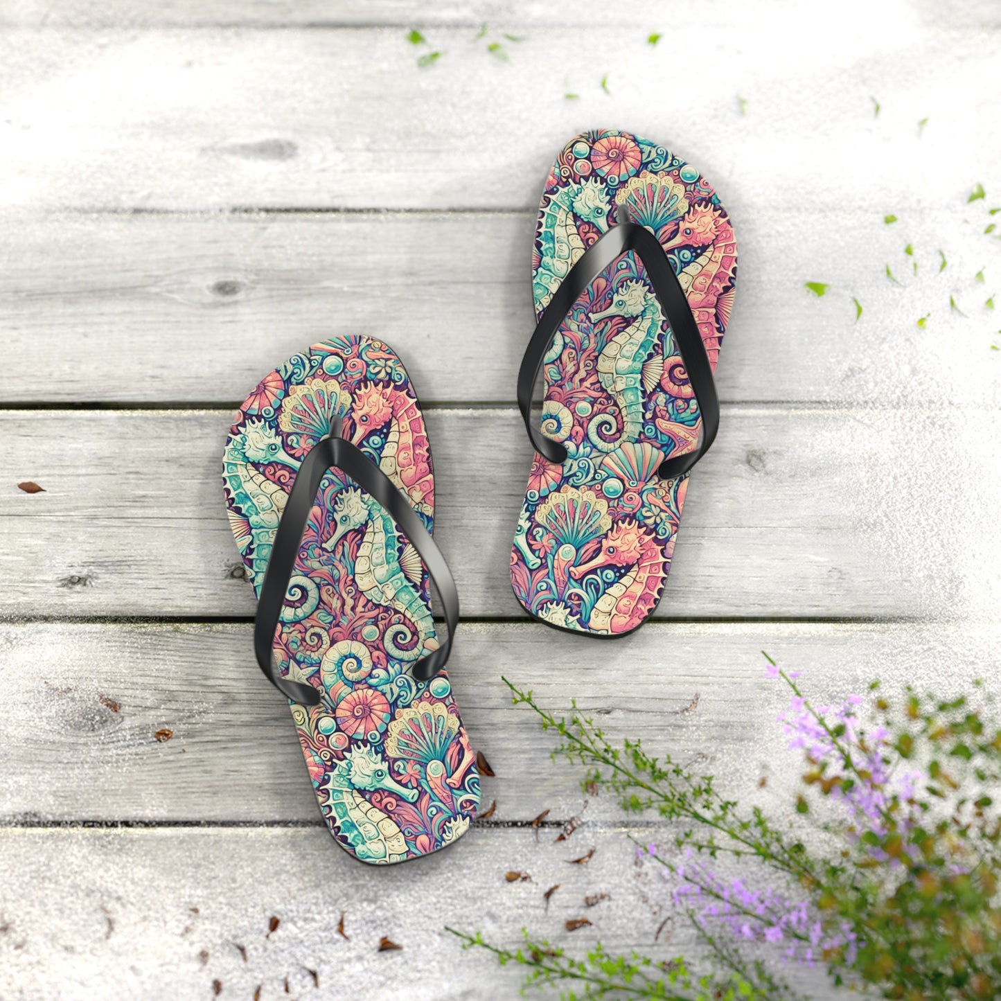 Flip Flops - Seahorses/Retro