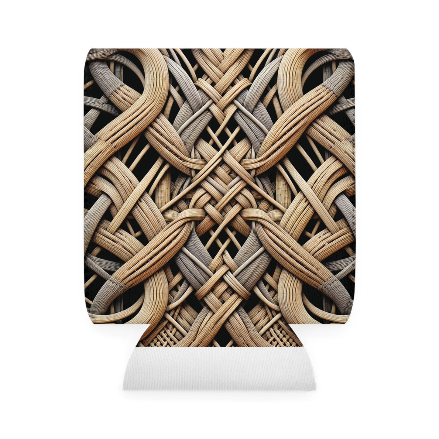 Beach Wicker Can Cooler Sleeve - Perfect for Outdoor Picnics