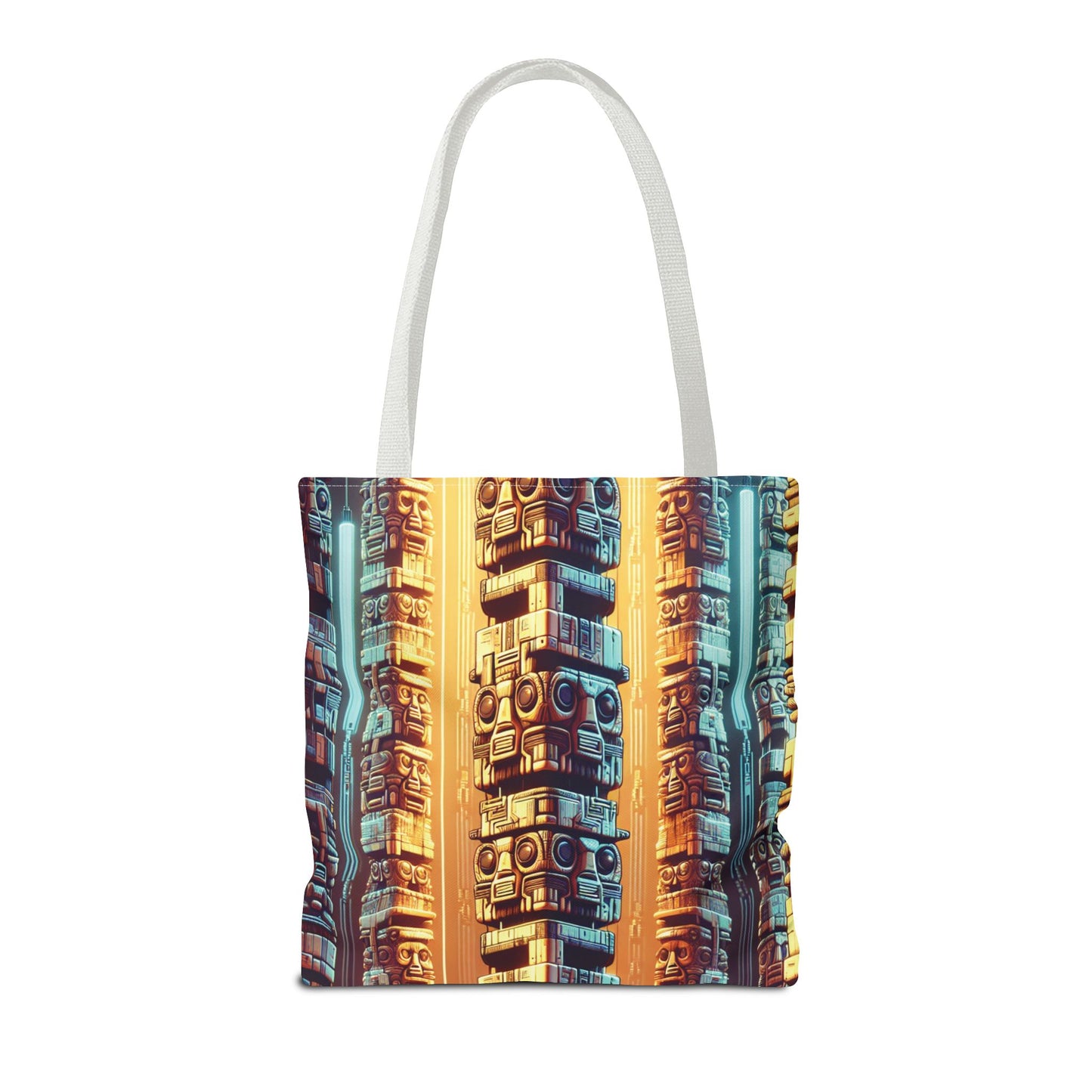 Techno Tiki Totems Tote Bag - 3 Sizes
