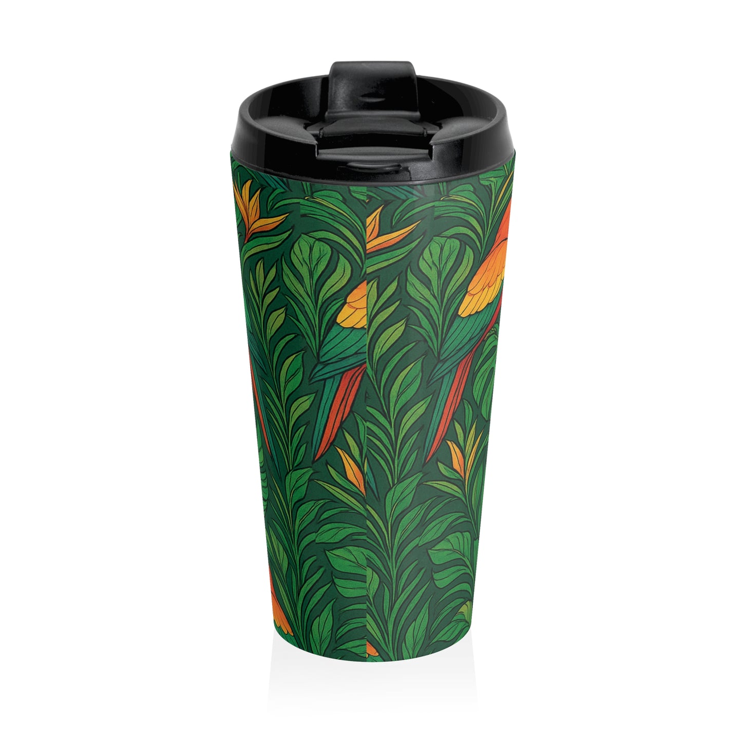 15 oz. Stainless Steel Travel Mug / Parrot Family