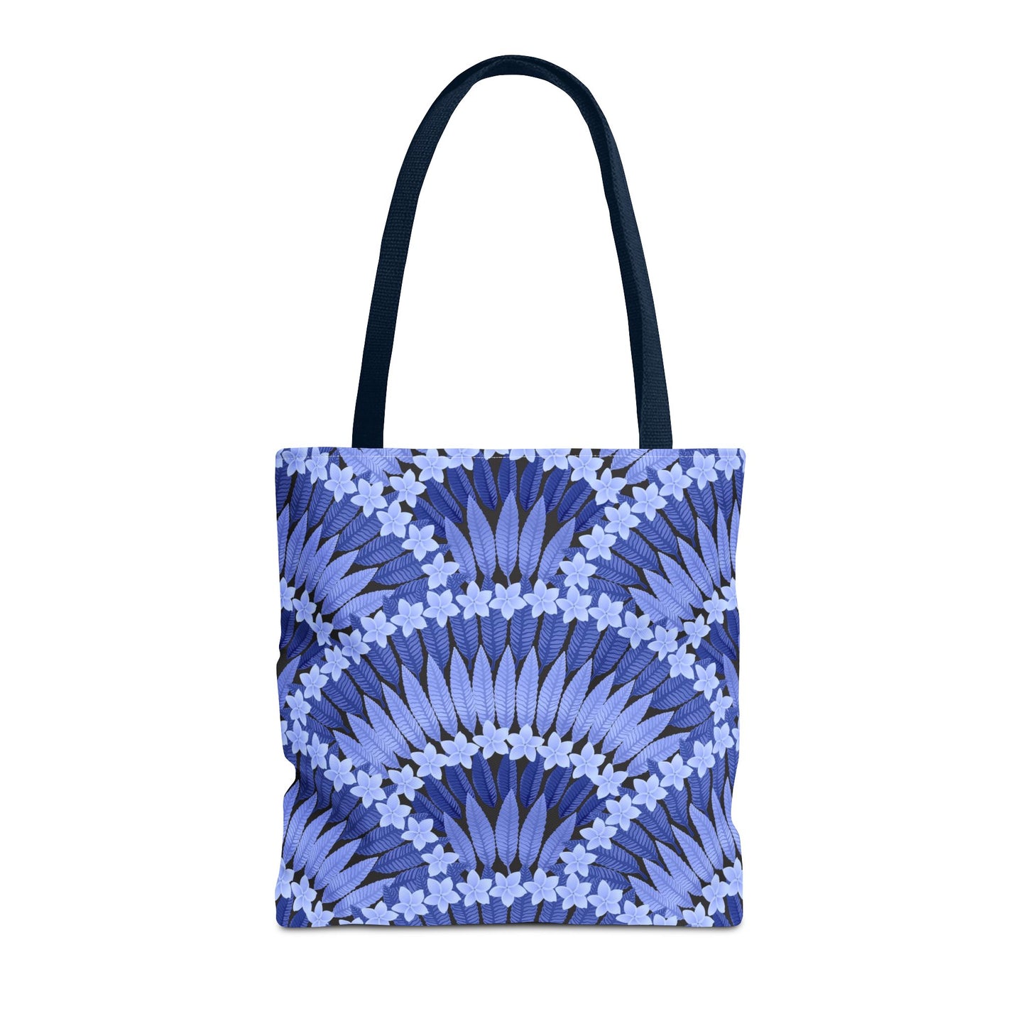 Plumeria and Palms Blue Tote Bag - 3 Sizes