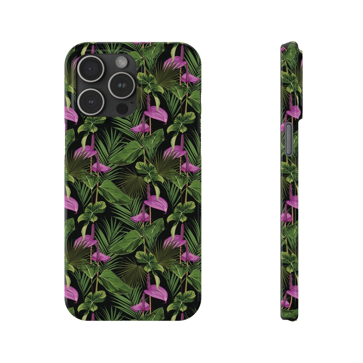 Slim Phone Cases - Anthurium and Palm