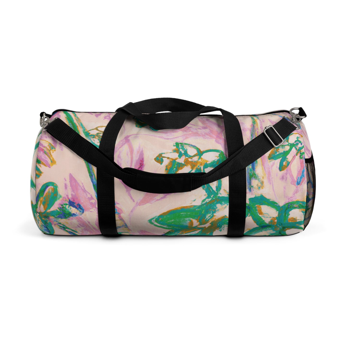 Tropical Rainforest Duffel Bag - Perfect for Travel and Gym / Tropical Doodles, Pink
