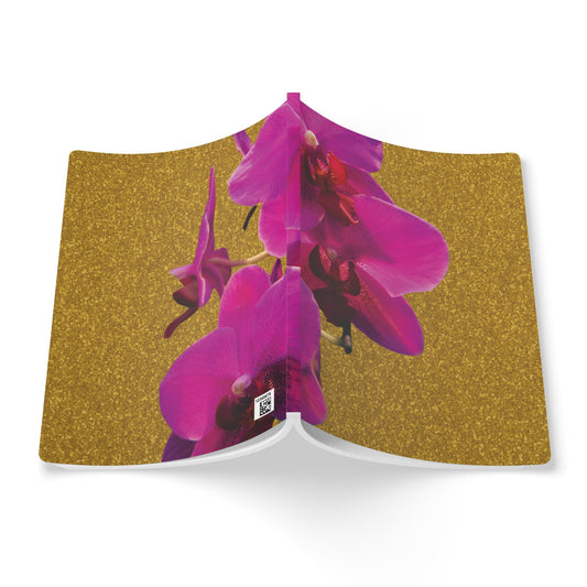 Softcover Journal - Purple Orchids Gold